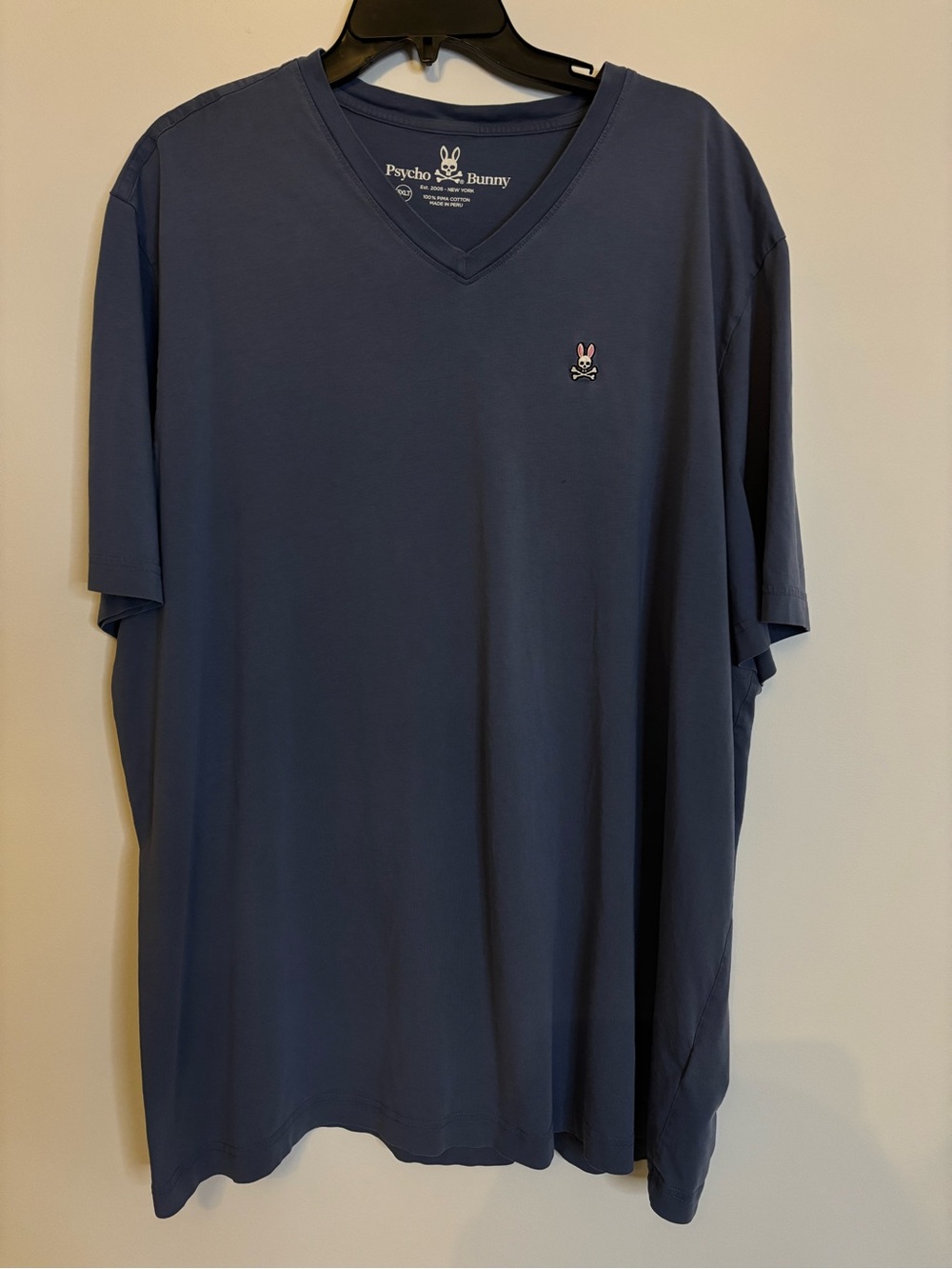Psycho Bunny Blue V-Neck Short Sleeve Tee